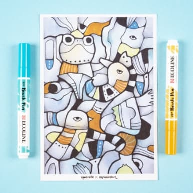 Featured artwork by @myweirdart_